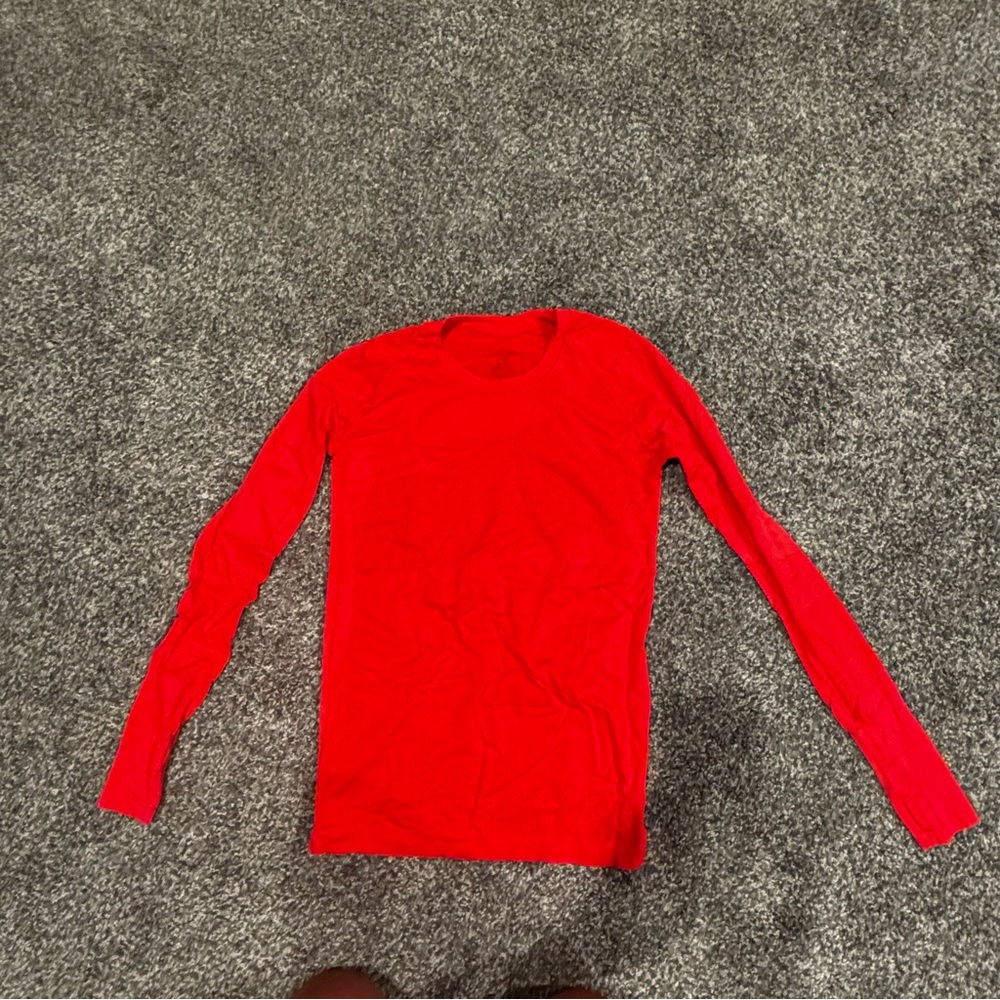 Oiselle Bold Red Running Top